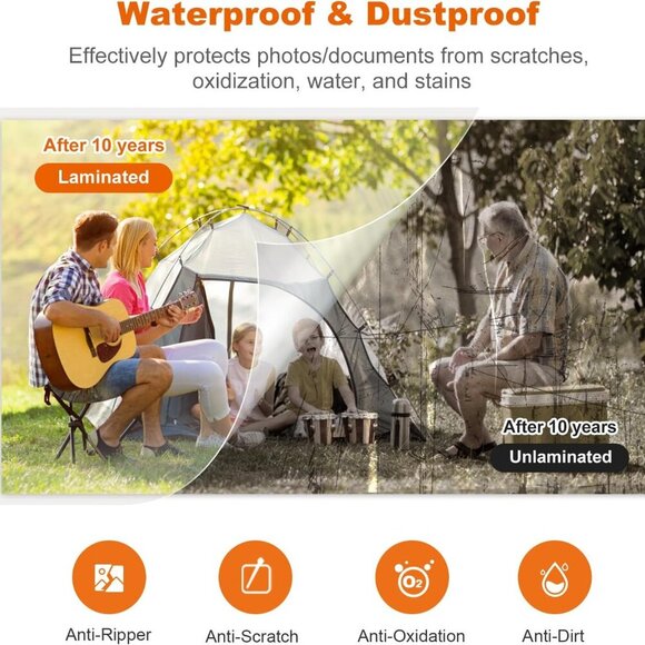 Laminator Machine with 5 Laminating Sheets, 9 Inch Thermal Laminating Machine fo - Picture 7 of 7